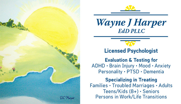 Dr. Wayne Harper, business card